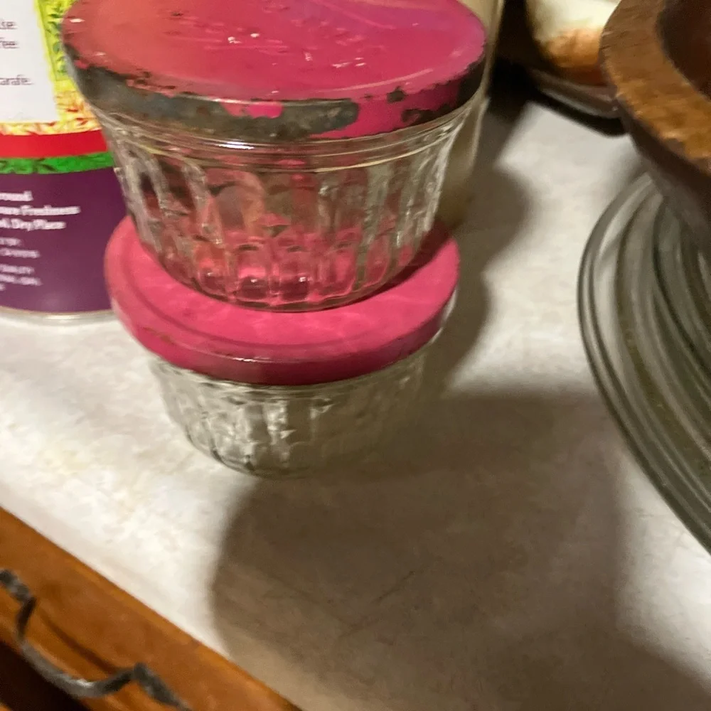 Kerr vintage jelly jars with metal lids set of 4
